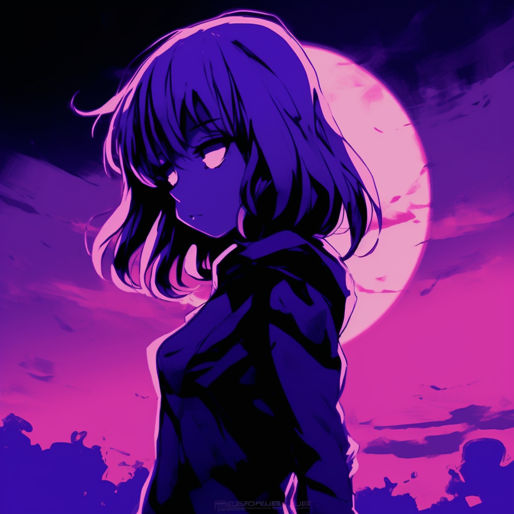 Anime prince adorned in purple, rich palette and elaborate costume details. vibrant purple anime pfp pfp for discord.