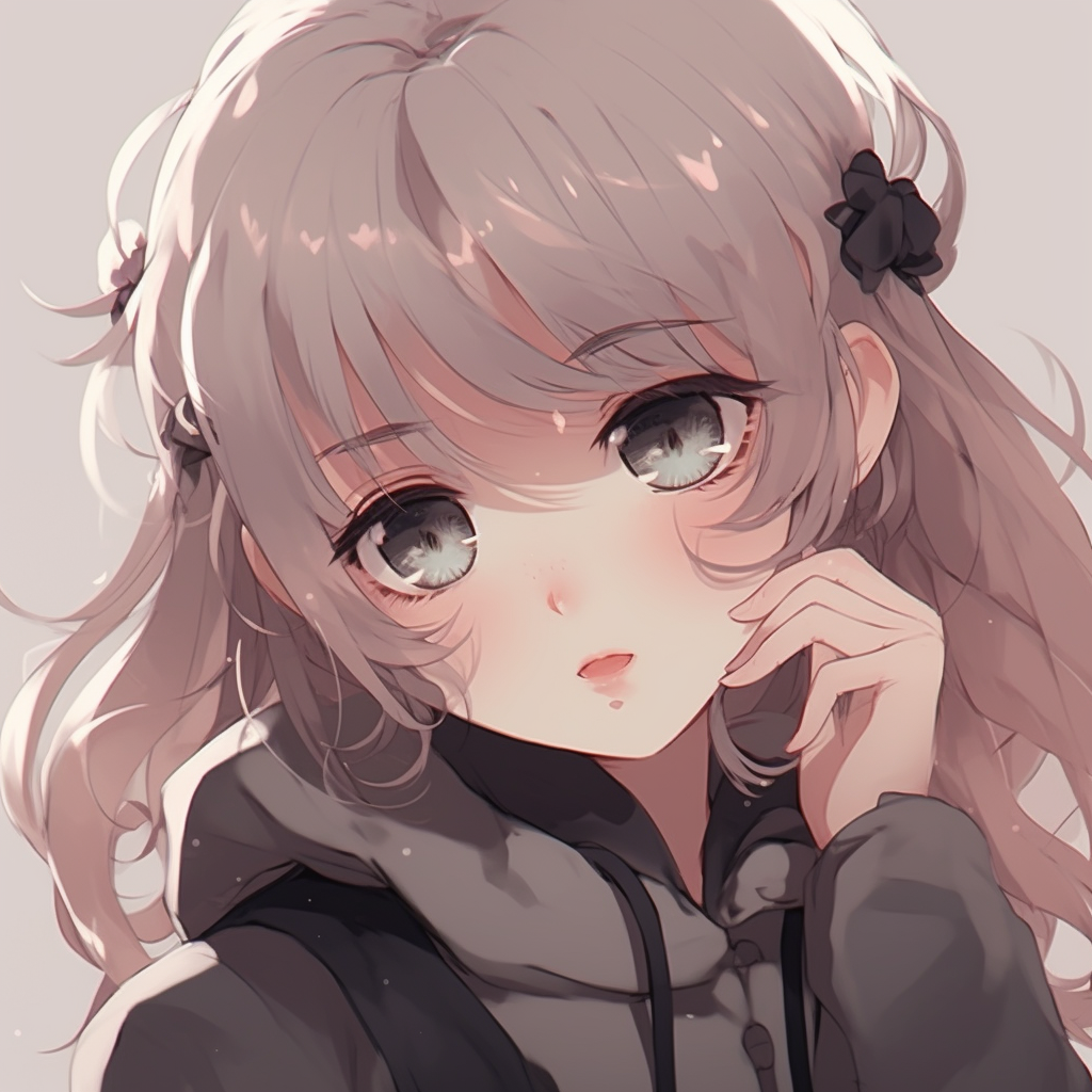 Egirl profile complemented with floral accents, showcasing a focus on nature-inspired design elements and bright, lustrous colors. trendy egirl anime pfp pfp for discord.