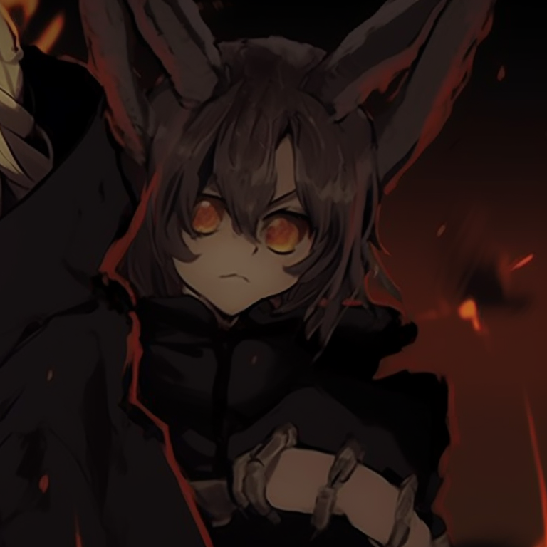 Denji and Power against a twilight skyline, high contrast and comic-like art style denote an eerie environment. matching pfp halloween theme with denji and power pfp for discord.