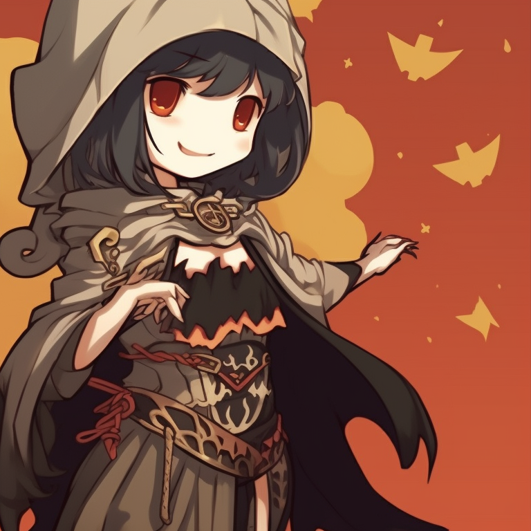 Two characters in ghostly costumes, washed out colors and soft lines, both giving a little scare. matching bff halloween theme pfp for discord.