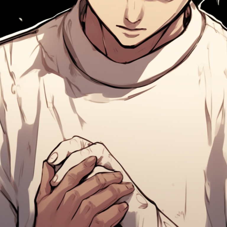 Interaction between Lady K and the sick man in soft colors and fine details lady k and the sick man matching pfp images pfp for discord.