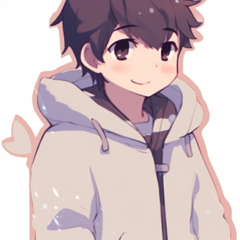 Two characters under one umbrella, romantic mood and soft hues. adorable cute couple matching pfp pfp for discord.