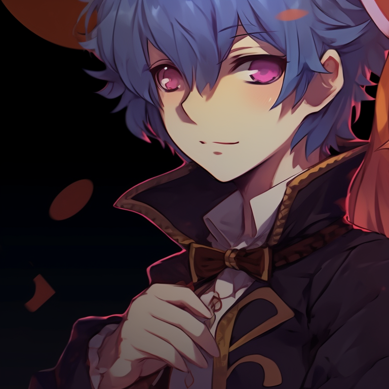 Two characters in hero-themed Halloween costumes, bright colors and distinct details. halloween theme oshi no ko matching pfp in anime pfp for discord.