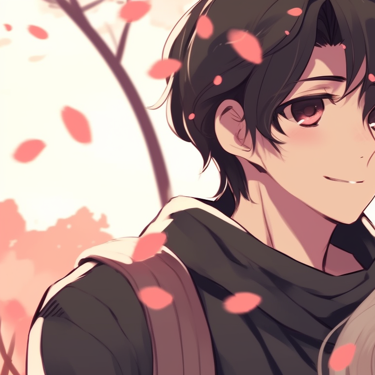 Silhouettes of two characters against a soft-toned backdrop, simple outlines and gentle expressions. aesthetic inspired matching pfp pfp for discord.