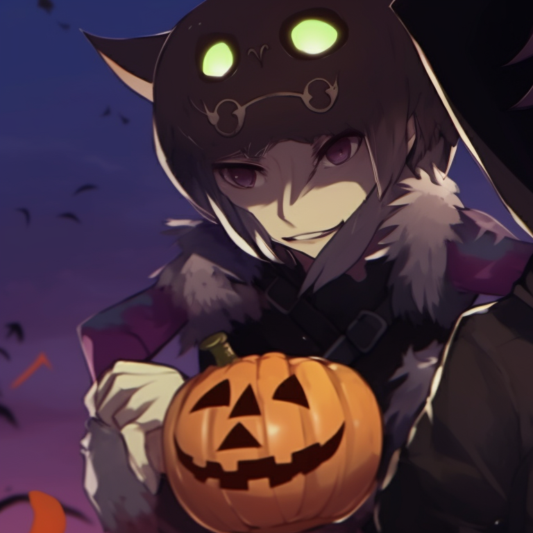 Two characters immersed in mystical shadows, gothic art style with a subdued color palette. spooky boys match pfp halloween night pfp for discord.