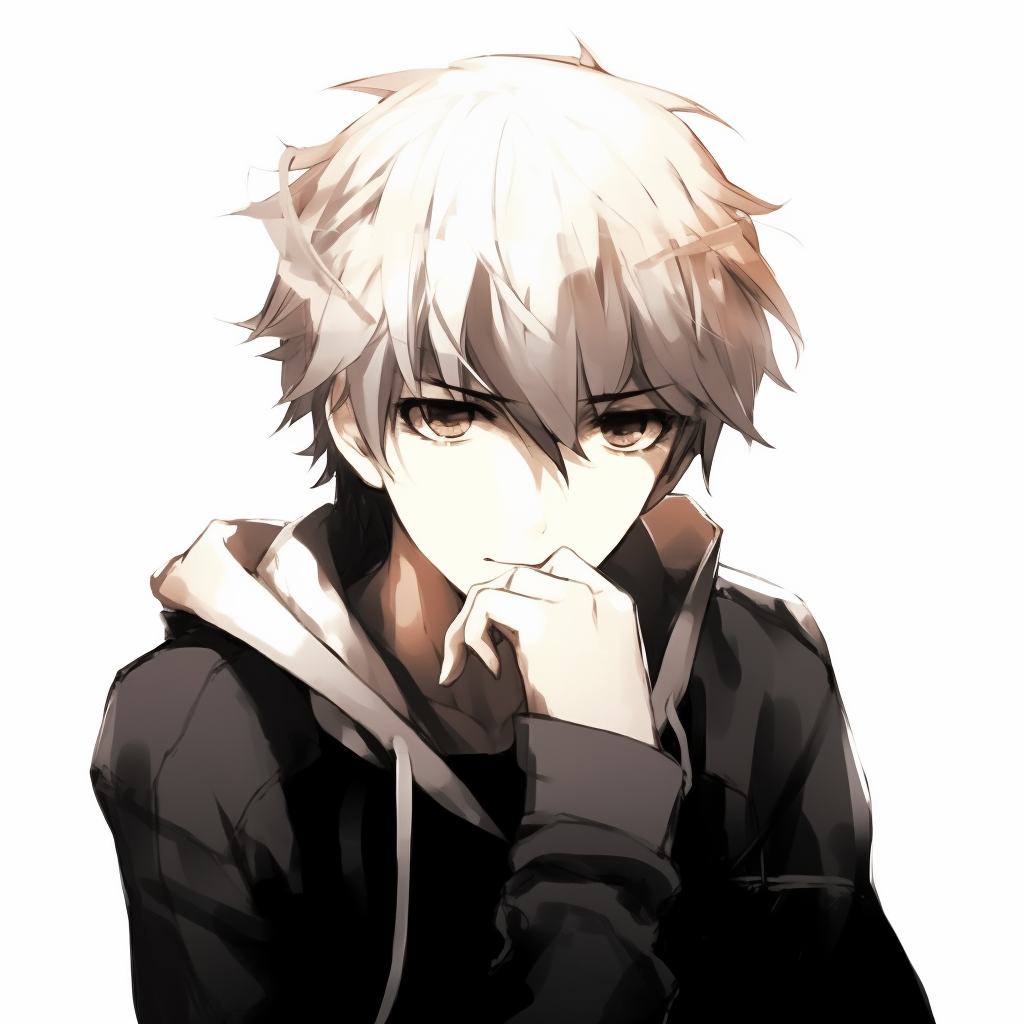 Demon girl standing dramatically against the white backdrop, her silver hair and large batty wings distinguish her, featuring hard edges and high contrast silhouette. popular white anime pfp selection