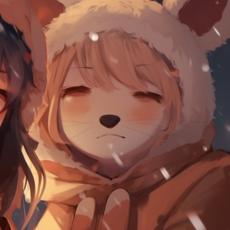 Two characters in Santa and elf outfits, bright colors and cartoonish style. matching cool christmas pfp ideas pfp for discord.