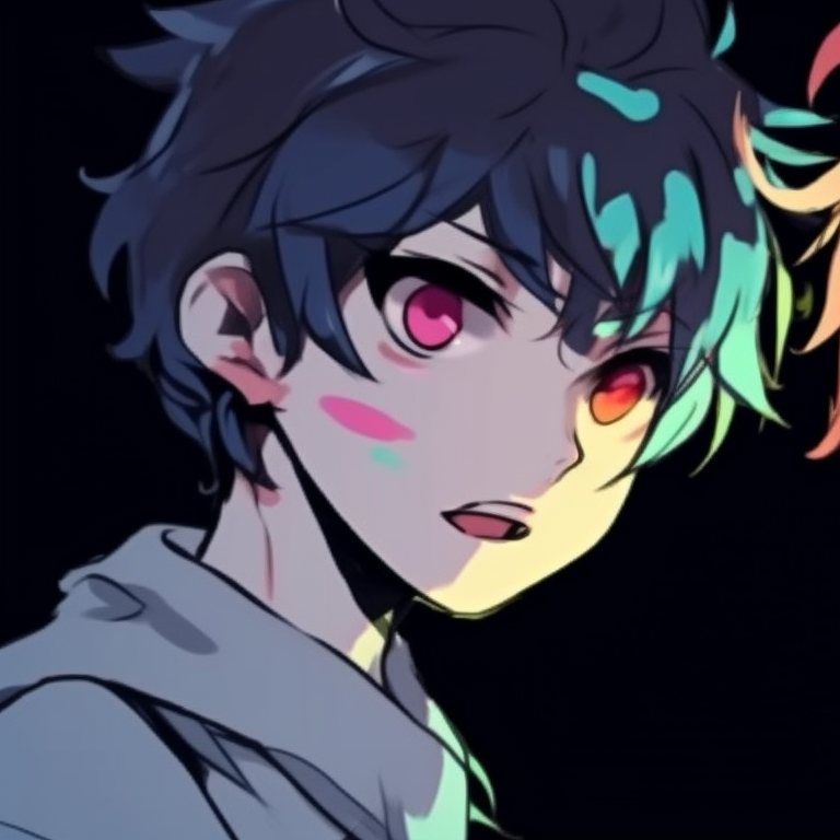 Two characters in contrasting cheerful and grumpy moods, pale pastel palette with minimalist detailing. funny matching pfp discord inspiration pfp for discord.