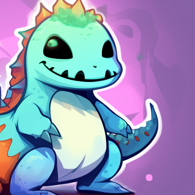 Two characters in dinosaur and pumpkin outfits, bold lines and bright orange palette creative dino matching pfp halloween theme pfp for discord.