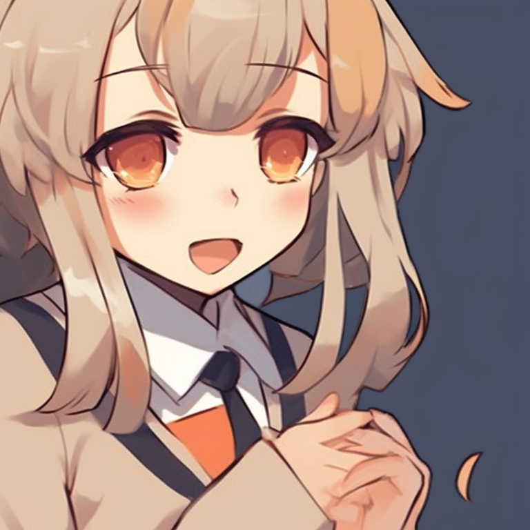 Two characters in school uniforms, clean lines and neutral hues. chic matching pfp for anime best friends pfp for discord.
