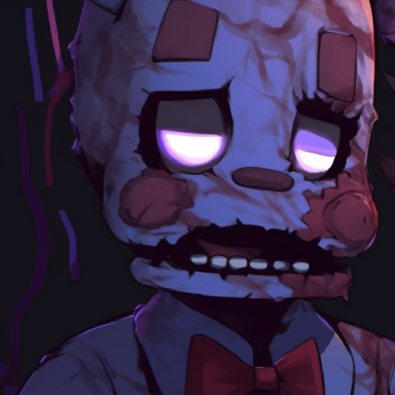 Two characters styled as vintage game covers, retro color palette and pixelated designs. variety of fnaf matching pfp pfp for discord.