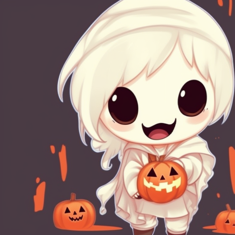 Two characters in witch costumes, with a broom and spellbook, utilizing pastel hues. kawaii halloween anime matching pfp theme pfp for discord.