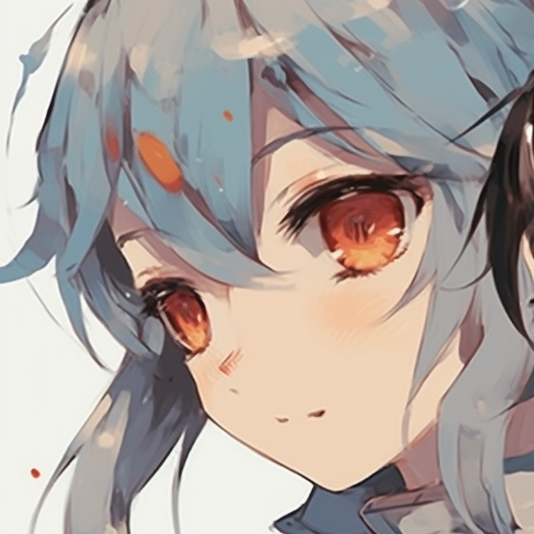 Two characters in mechanical suits, high-detail design with vibrant palettes, facing each other. classic anime matching profile pictures for friends pfp for discord.