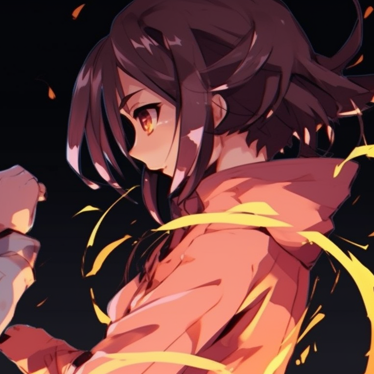 Two characters unleashing magic, characterized by bright, glowing effects and dynamic lines. innovative matching pfps for friends pfp for discord.