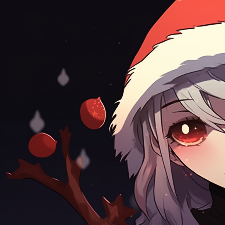 Characters as friendly ghosts, wearing Christmas hats, pastel colors. halloween christmas themed profile inspiration pfp for discord.