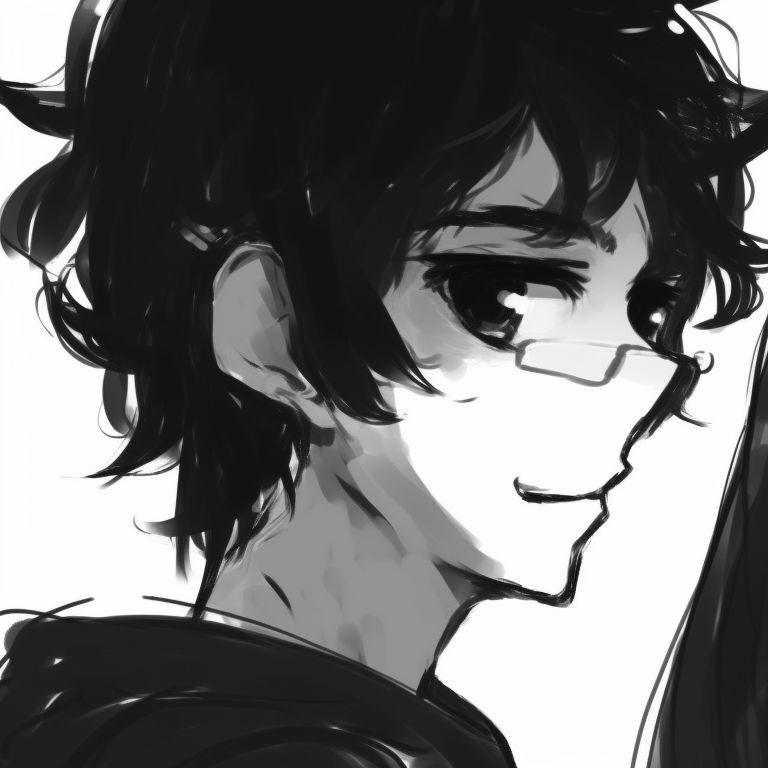 Characters walking hand in hand, with a stippling technique used for contrast. black and white matching pfp for couple pfp for discord.