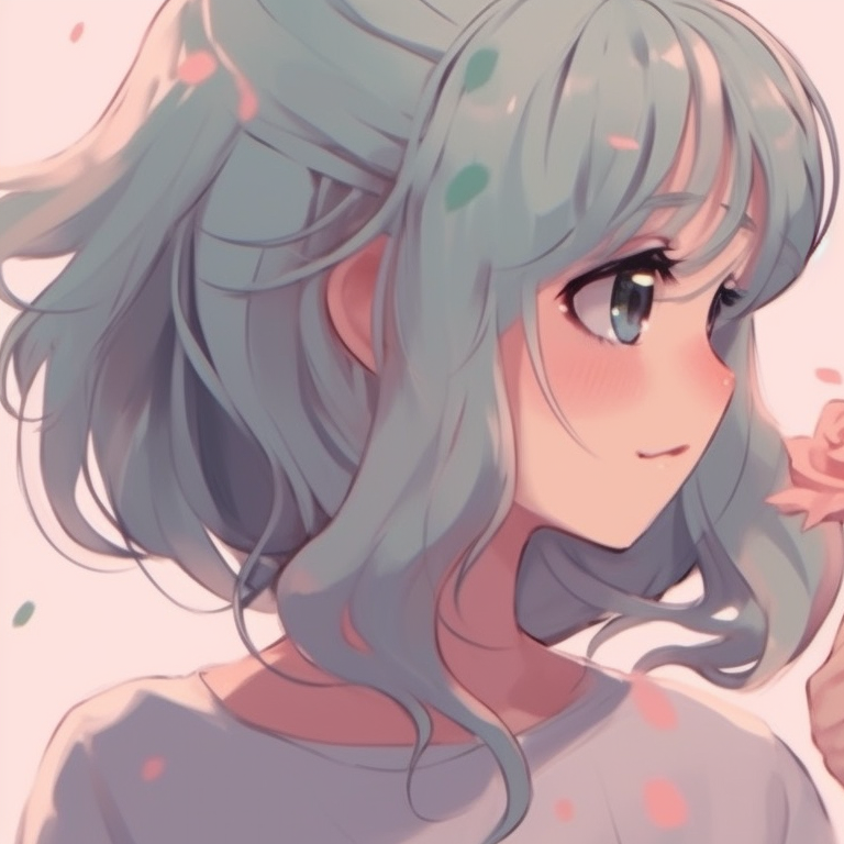 Two schoolgirl characters under cherry blossom trees, bright colors and crisp illustration. unique girl's matching pfp pfp for discord.