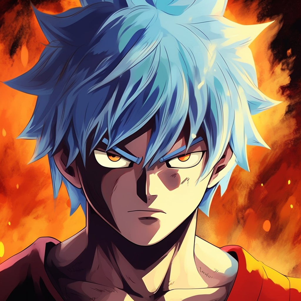 Goku in his Super Saiyan form, filled with high energy lines and bold colors. classic anime characters pfp