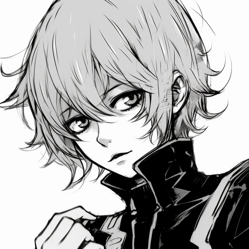 Manga profile with heavy contrasts, deep shadows, and highlighted features. aesthetic manga pfp pfp for discord.