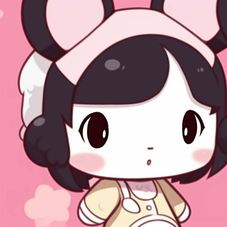 My Melody and Kuromi under a night sky, vibrant colors with a focus on their matching stargazing expressions. my melody and kuromi matching aesthetic pfp pfp for discord.