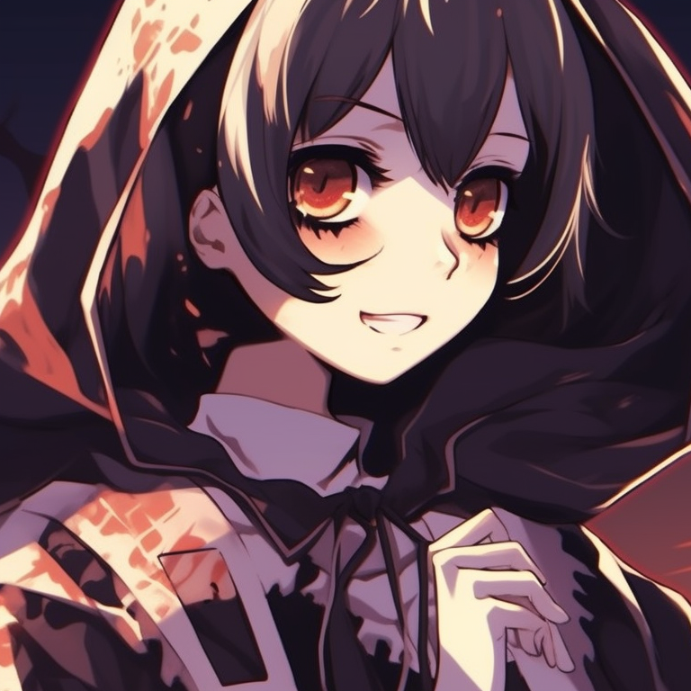 Two characters draped in enchanting fairy costumes, under an eerie moonlit sky. anime halloween matching pfp themes pfp for discord.