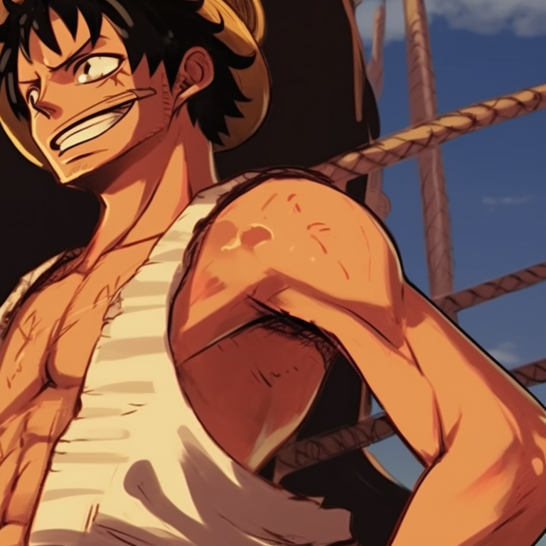 Two characters holding a compass, earthy tones and a clear horizon. one piece matching pfp ideas pfp for discord.