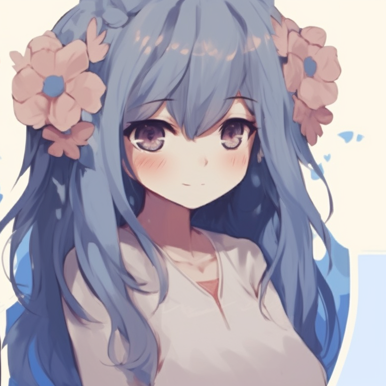 Two characters, lush greenery and mystical elements, making a heart shape with intertwined arms. charming matching anime pfp for couples pfp for discord.