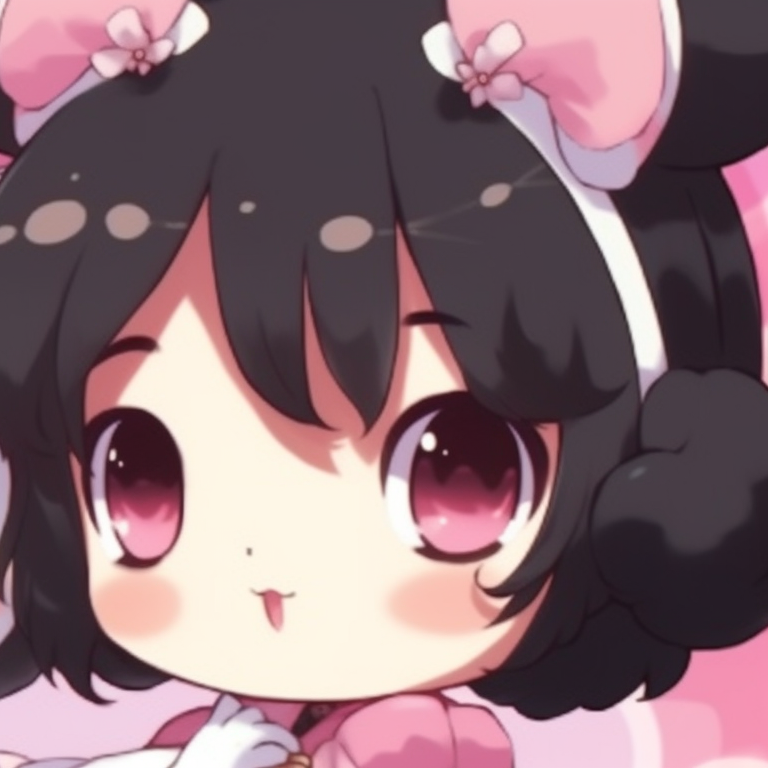 My Melody and Kuromi in playful stance, colorful background and animated expressions. best collection of my melody and kuromi pfp match pfp for discord.