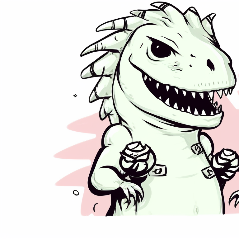 Dinosaur characters emerging from shadows, high contrast, strong lines, and glowing eyes. artistic dino matching pfp halloween theme pfp for discord.