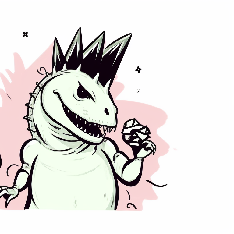 Dinosaur characters emerging from shadows, high contrast, strong lines, and glowing eyes. artistic dino matching pfp halloween theme pfp for discord.