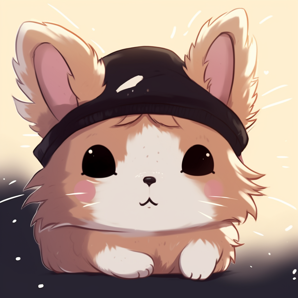 Anime cat with pastel colors and huge, adorable eyes. animated animal pfp collection