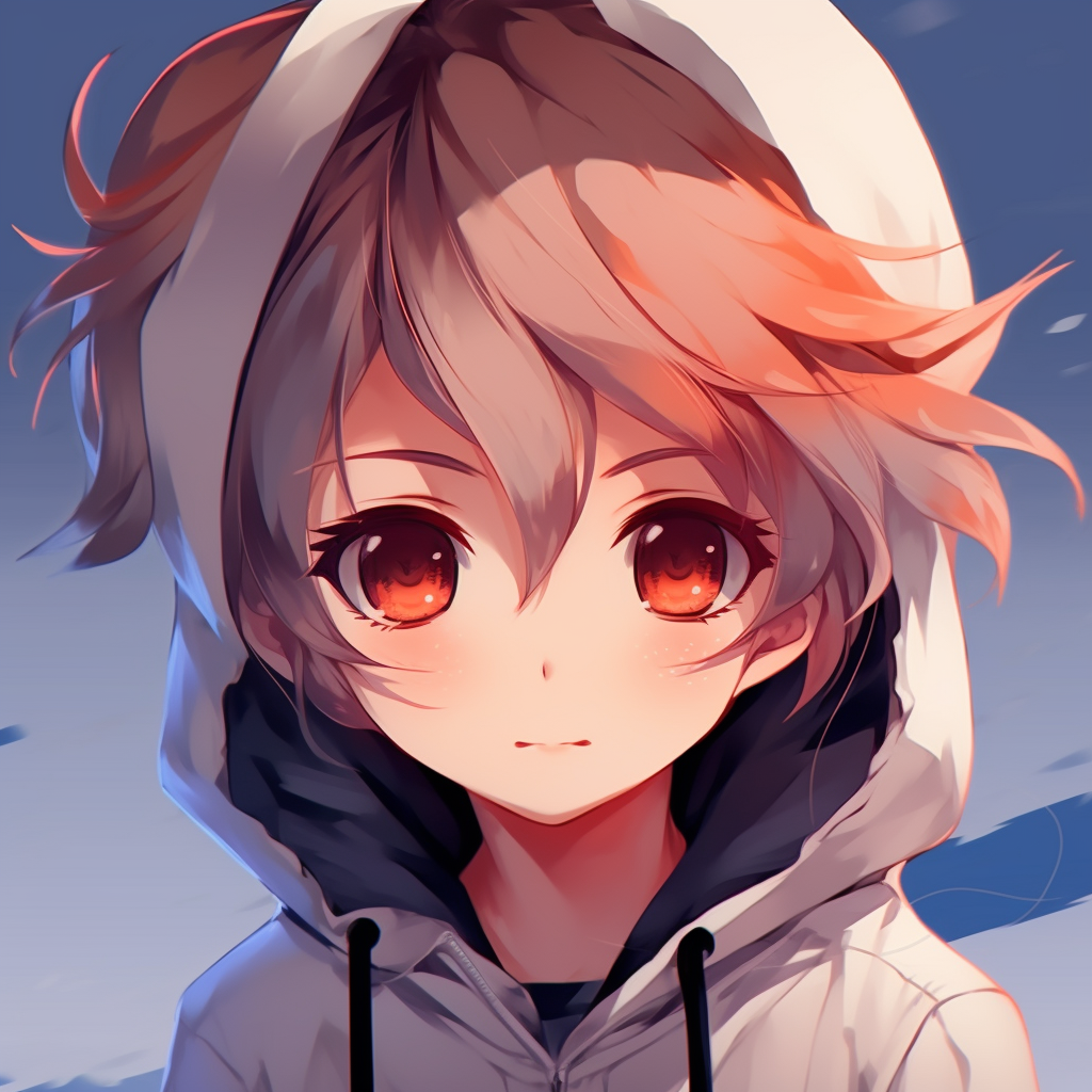 Chibi style boy with vibrant colors and expressive eyes. cute anime profile pictures for boys pfp for discord.