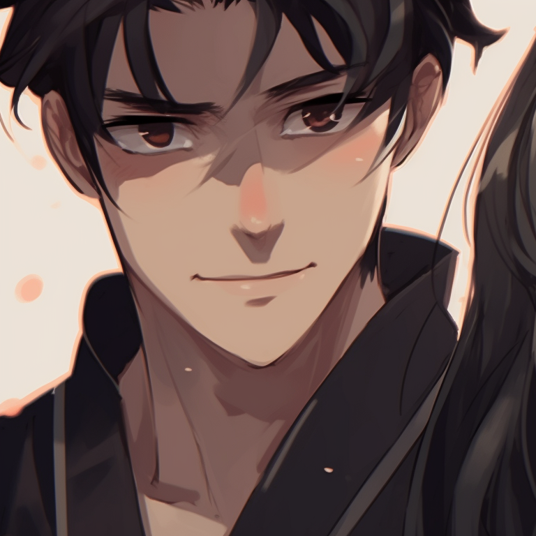 Two characters staring forward with firm determination, their matching outfits signifying unity. character based matching pfp pfp for discord.