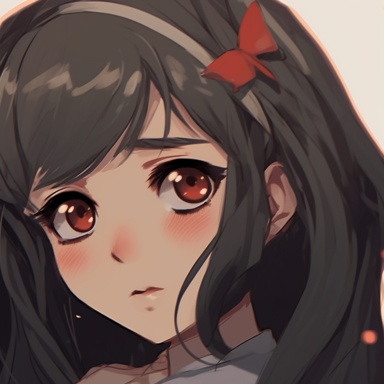 Two characters staring forward with firm determination, their matching outfits signifying unity. character based matching pfp pfp for discord.