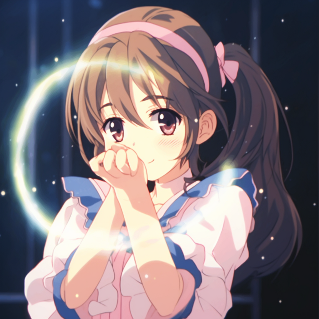 Sailor Moon in mid-transformation, showcasing magical girl aesthetics and pastel color scheme. creative anime pfp gif ideas