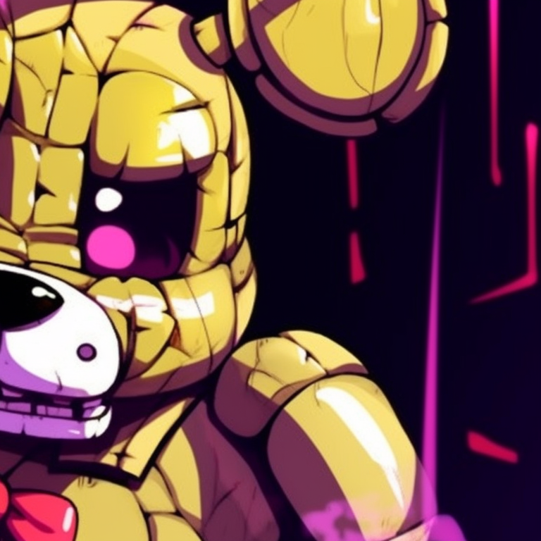 Two FNAF characters mirroring each other's stance, uniform shading with heavy outlines. fnaf matching pfp character pairing pfp for discord.