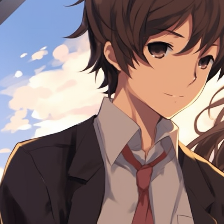 Two characters, light attire and soft background, walking side by side. horimiya season insight pfp for discord.