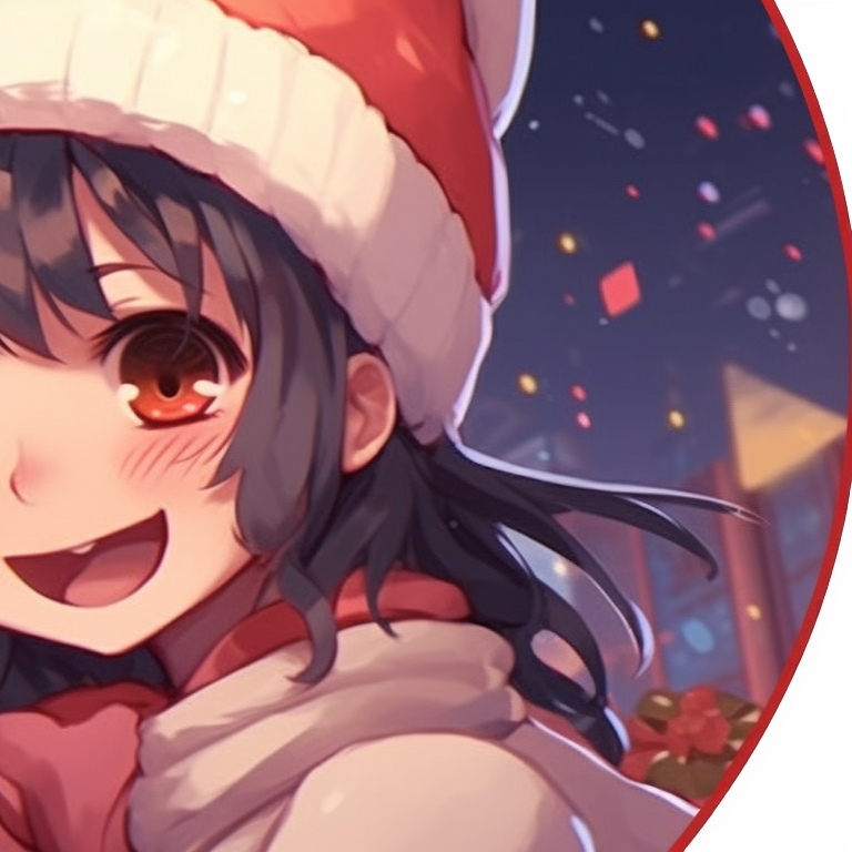 Two characters sharing a moment under a starry Christmas night, featuring intense expressions and a cool color scheme. fascinating matching cute aesthetic christmas pfp options pfp for discord.