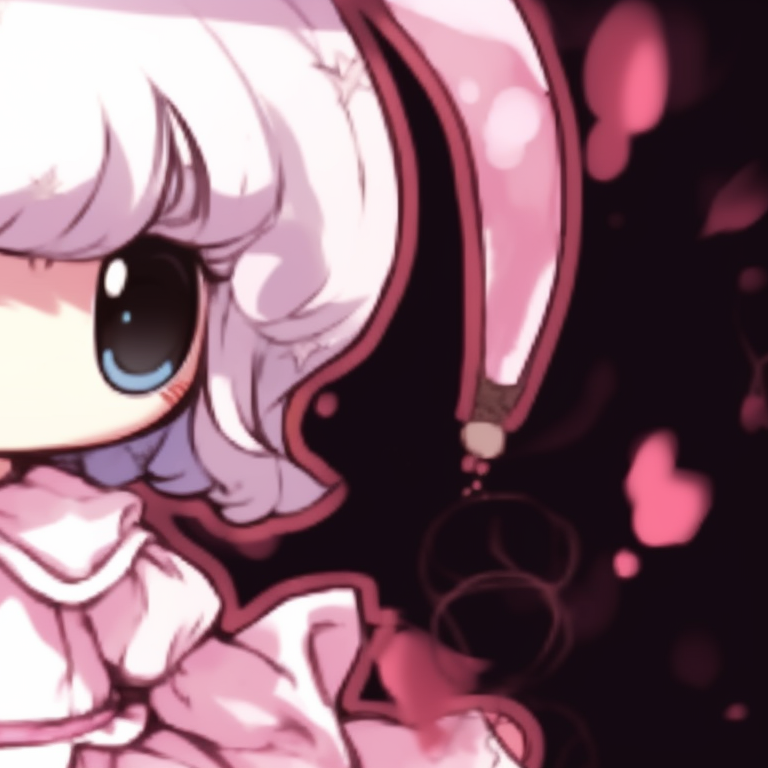 Two anime characters, one looking thoughtful, the other delighted, both wear Halloween-themed makeup in warm, earthy tones. my melody matching pfp halloween theme makeup pfp for discord.