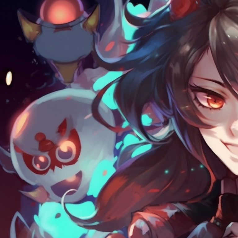 Hu Tao surrounded by festive glow, intense color saturation and detailed shading. festive matching hu tao pfp pfp for discord.