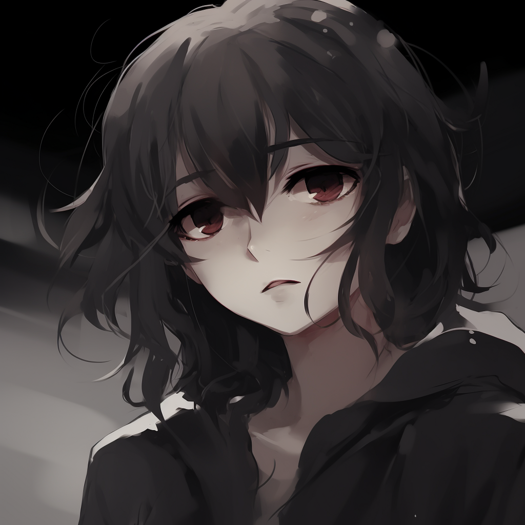 Character against a sunrise backdrop, displaying a sense of mourning with its use of warm colors and silhouettes. sad anime pfp collection pfp for discord.