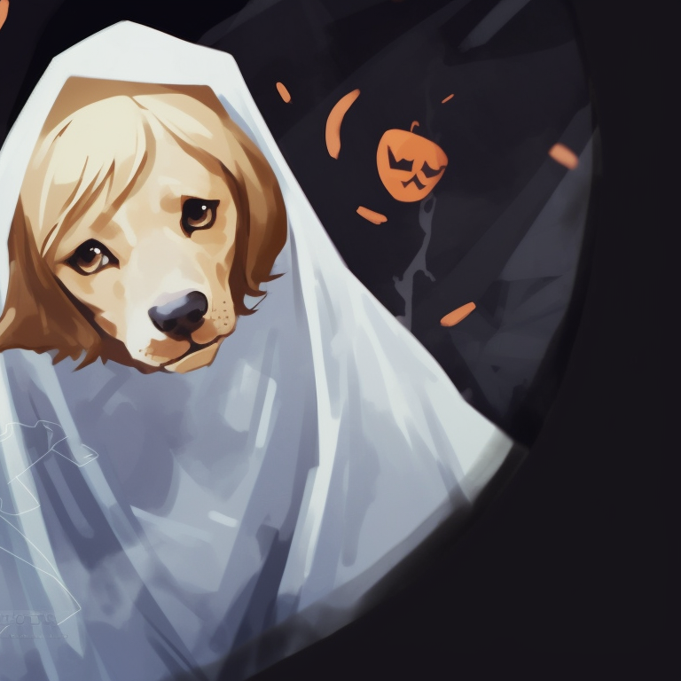 Two terriers depicted as zombies, with cool tones and expressive eyes. spooky dogs matching pfp halloween theme pfp for discord.