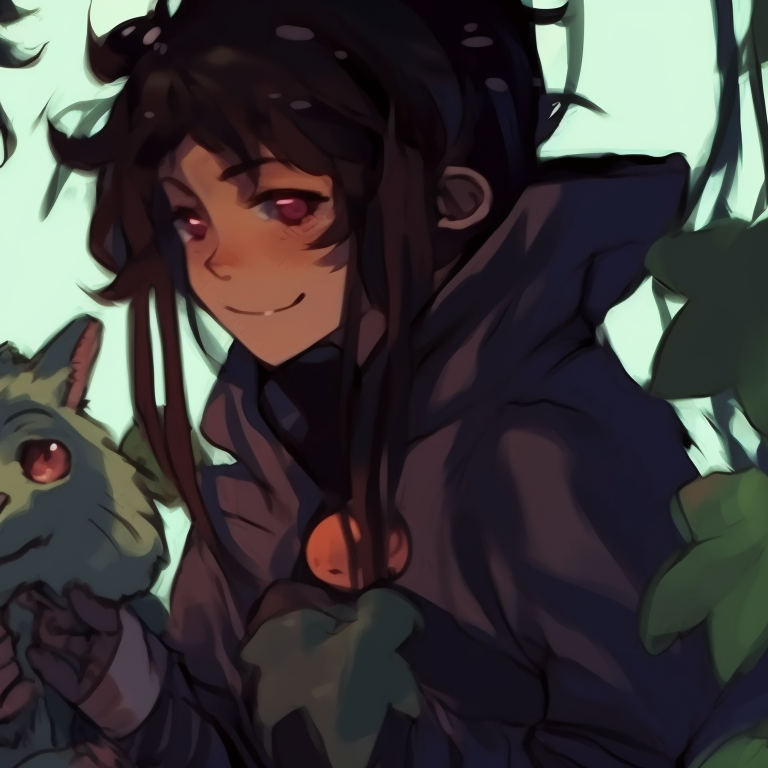 Two characters amidst tranquil blue waves, sharing a serene moment. diverse nature pfp discord collection pfp for discord.