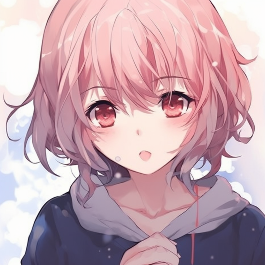 Character displaying a shocked reaction, exaggerated expressions and high-impact lines anime pfp sus expressions