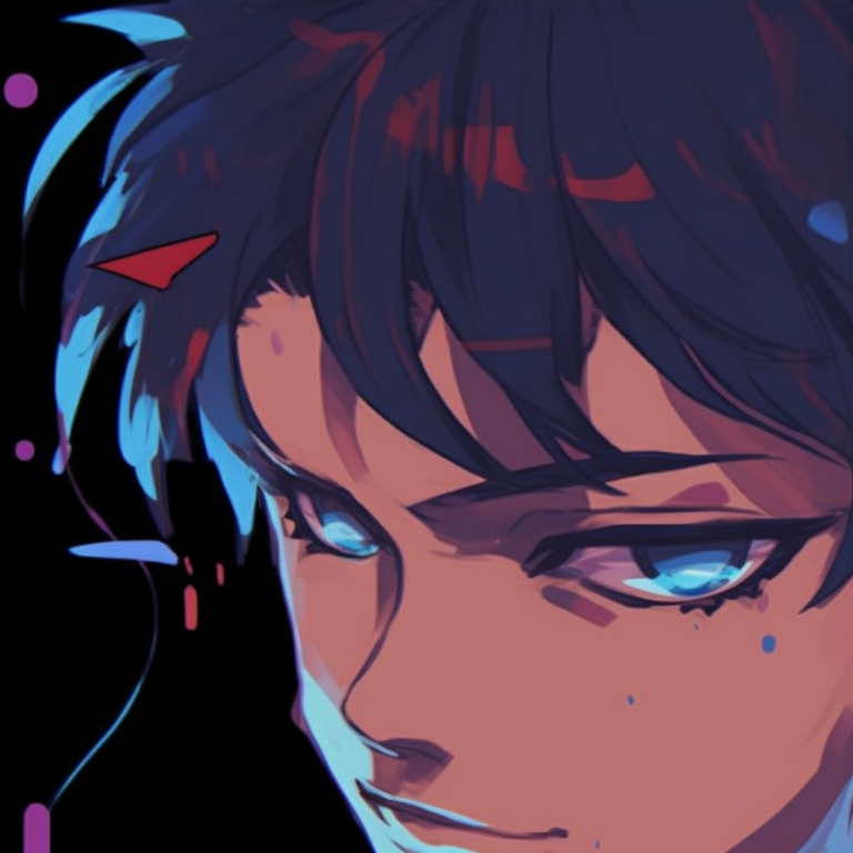 Close-up of two character faces, strong contrast and vivid details. aesthetic marvel pfp pfp for discord.