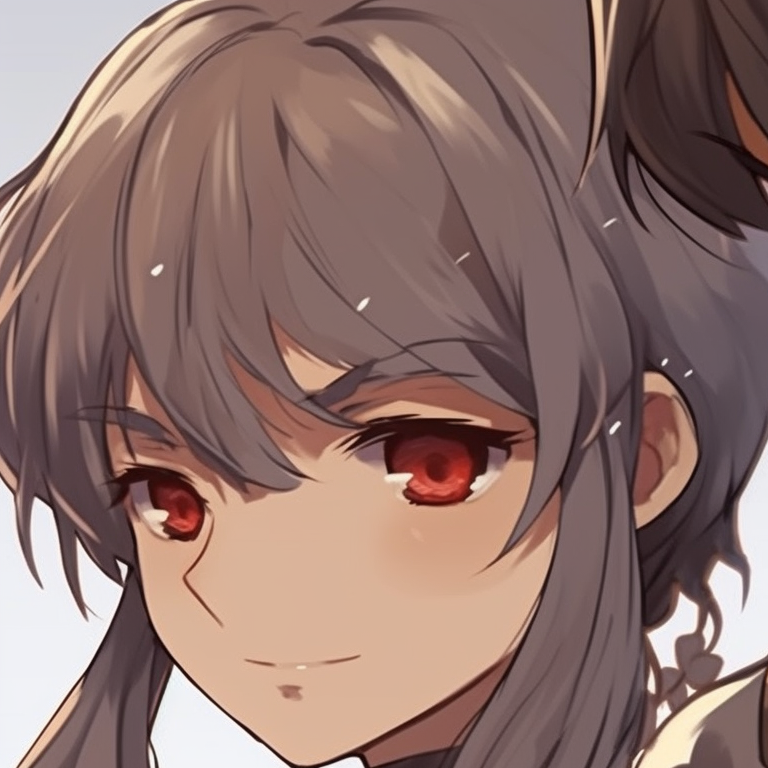 Two characters in matching armor, detailed weaponry and focused expressions, ready for combat. anime boy-girl matching pfp pfp for discord.