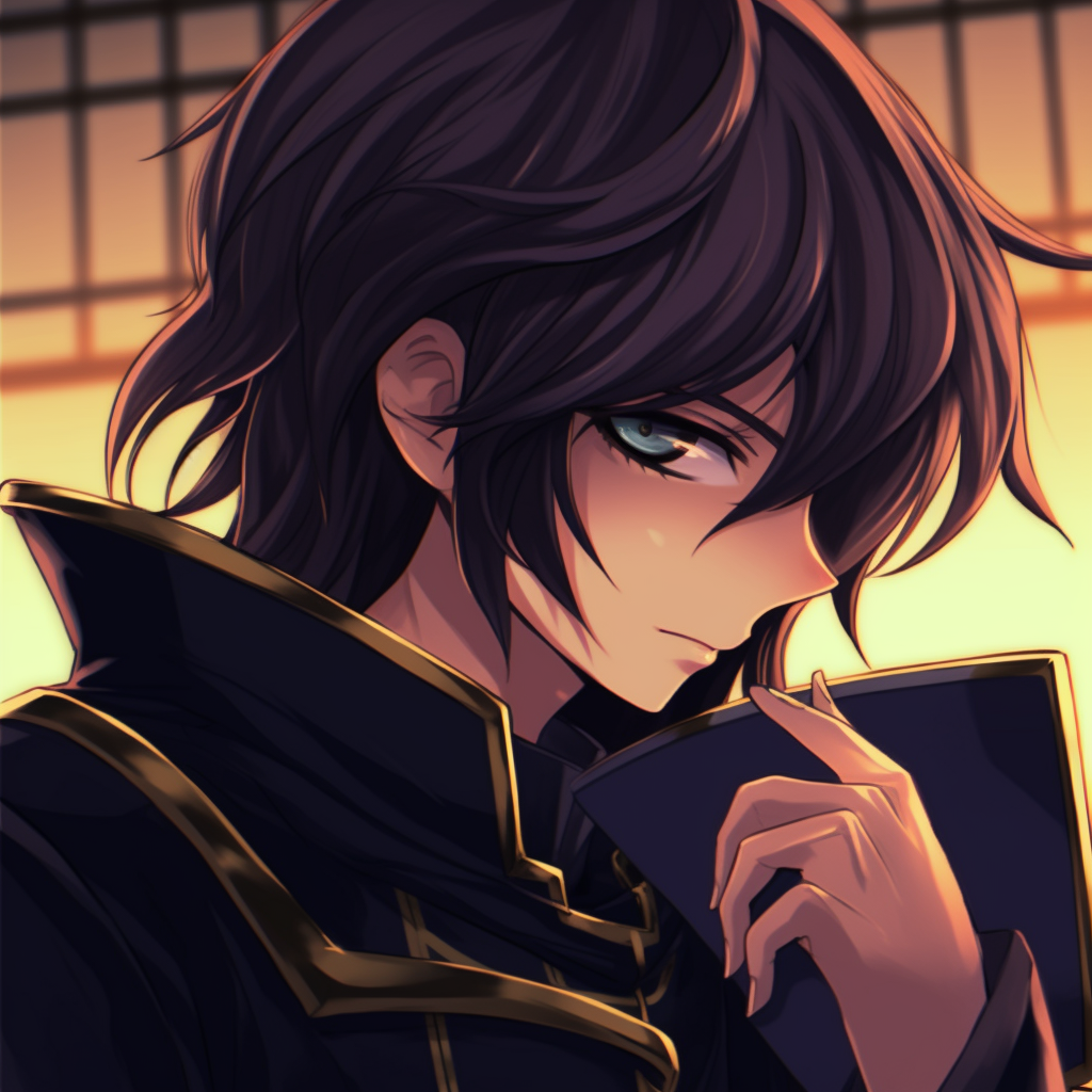 Close-up of Lelouch's eye, emphasis on the vibrant Geass. anime matching pfp for boysHD, free download
