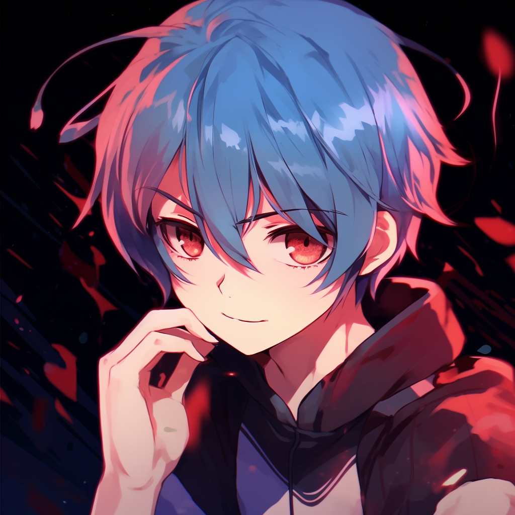 Shoto Todoroki from My Hero Academia, showcasing his half-ice, half-fire power, vibrant colors and intense expression. 512x512 animated pfp