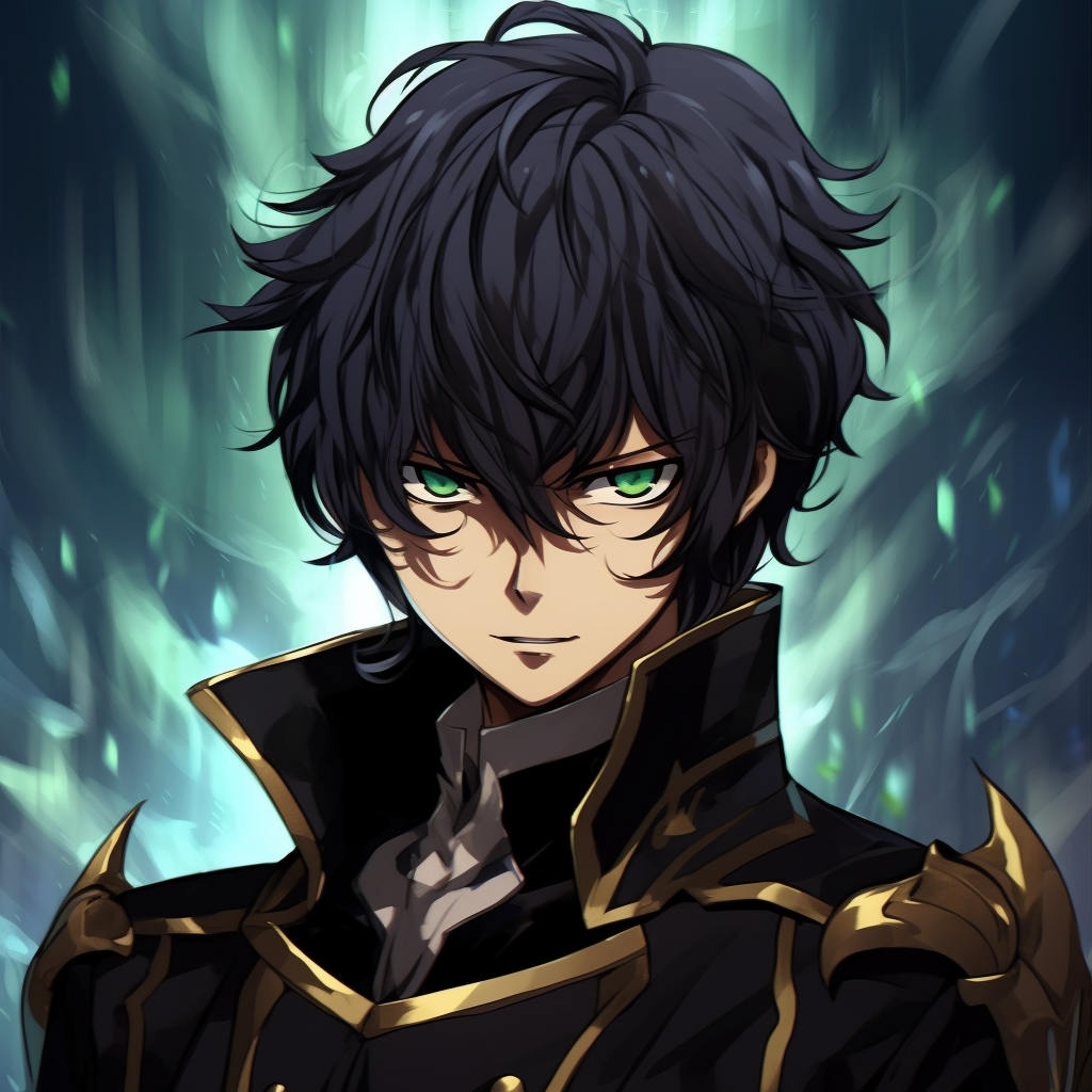 Lelouch’s Geass power represented in an eye, vibrant colors and focus on details cool pfp anime characters pfp for discord.