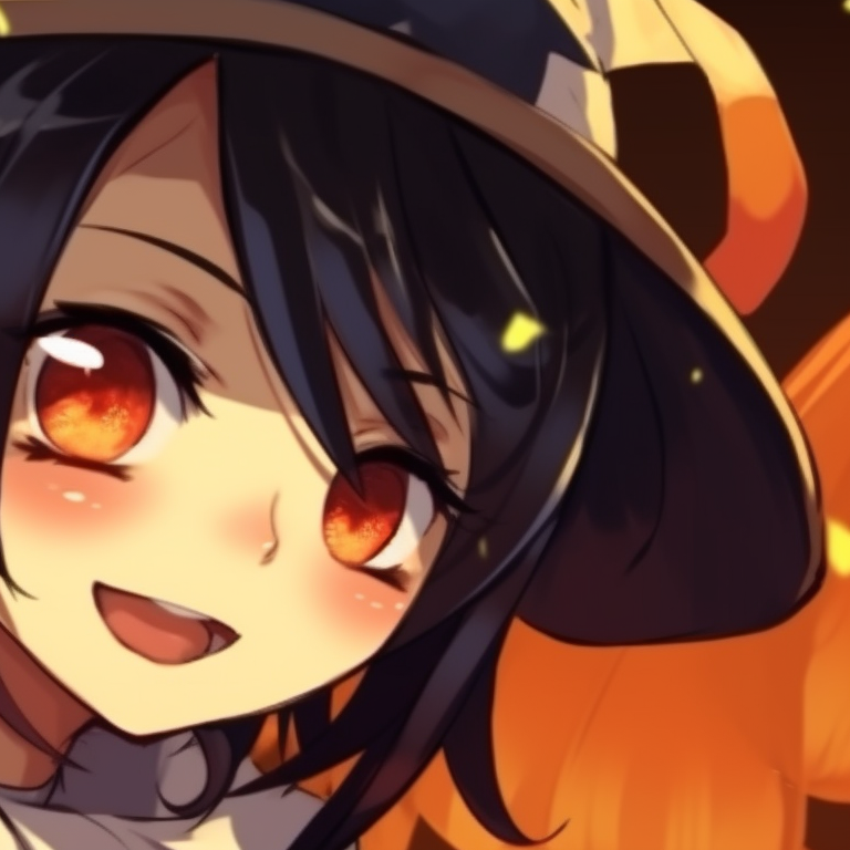 Two characters as twins in matching Halloween costumes, dark colors with stark light contrasts. classic halloween matching pfp pfp for discord.